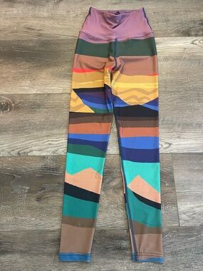 Wear AM Multi-Color Striped High-Waist Leggings NWOT size XS
